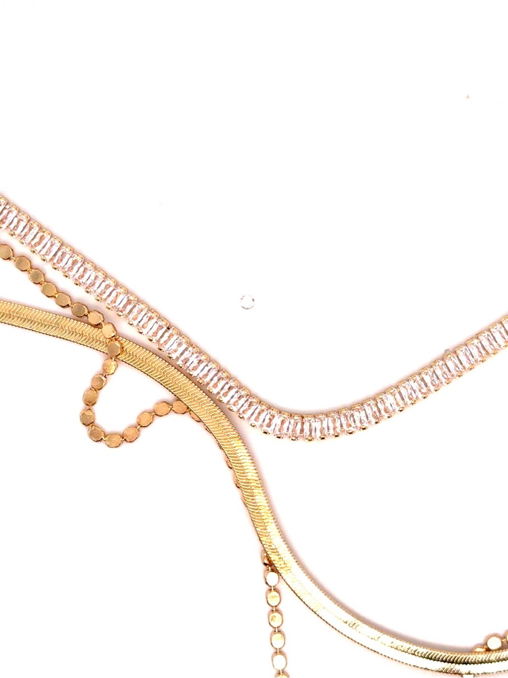 Icing Gold Layered‎ Necklace Trio